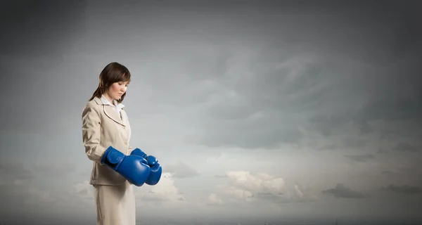 She is fighter — Stock Photo, Image