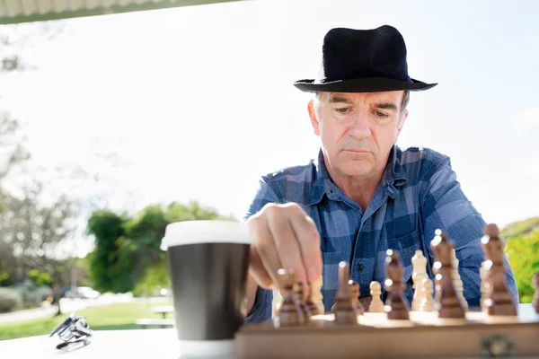 Denken schaken strategie — Stockfoto