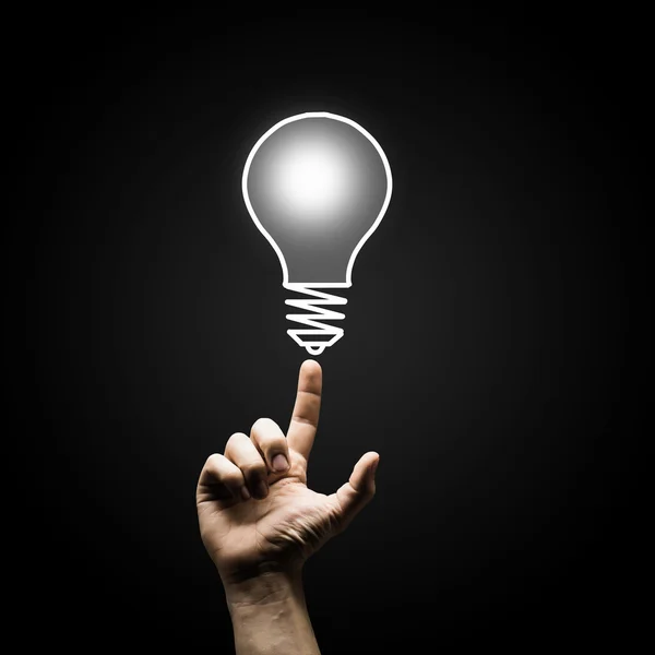 Finger touch lampa — Stockfoto