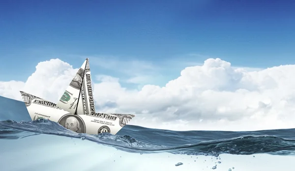 Dollar ship — Stock Photo, Image