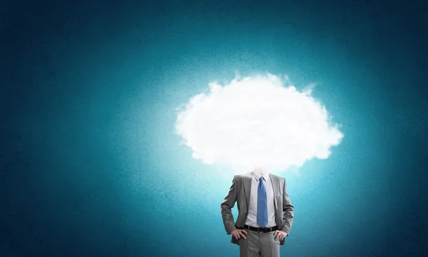 With ones head in clouds — Stock Photo, Image