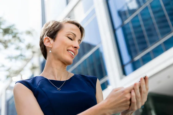 Hello there from business lady — Stock Photo, Image