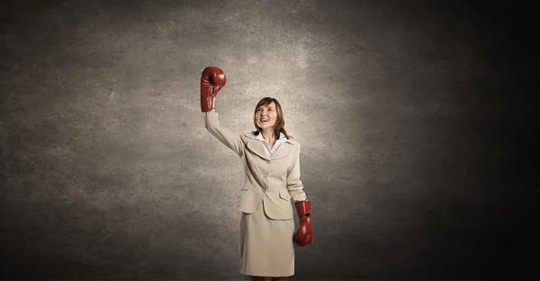 She is fighter — Stock Photo, Image