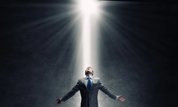 Man standing in light — Stock Photo, Image