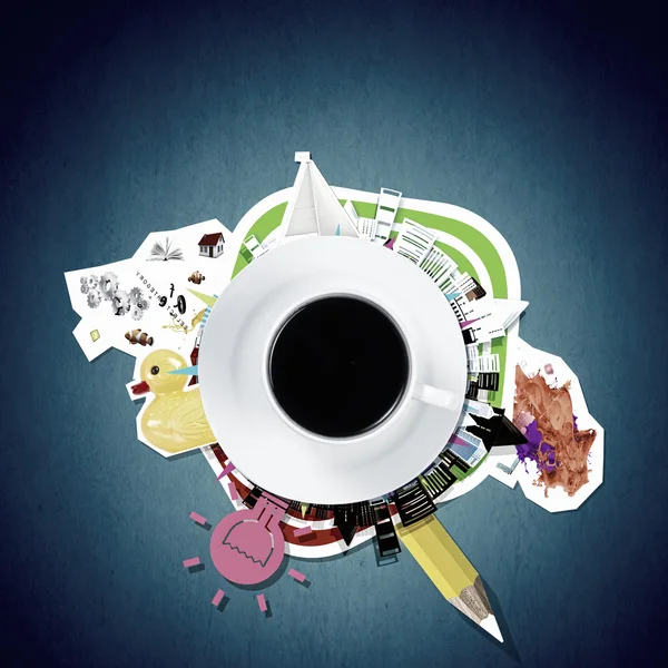 Kaffeezeit. Konzeptbild — Stockfoto