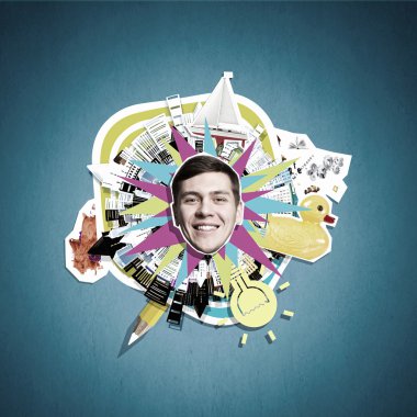 Komik iş adamı. Kavram görüntü