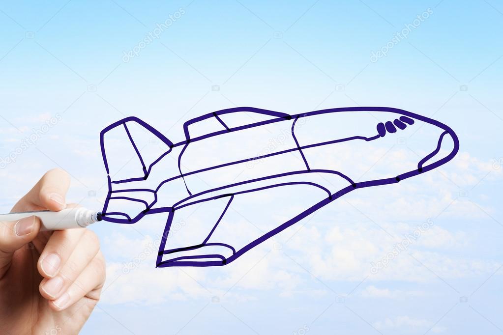 Airplane design. Concept image