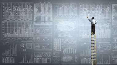 Pazar infographs. Kavram görüntü