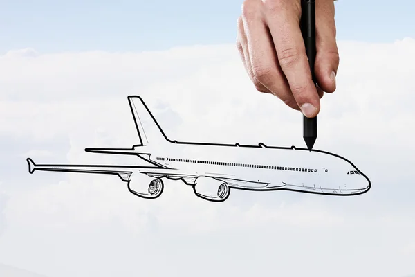 Flugzeugdesign. Konzeptbild — Stockfoto