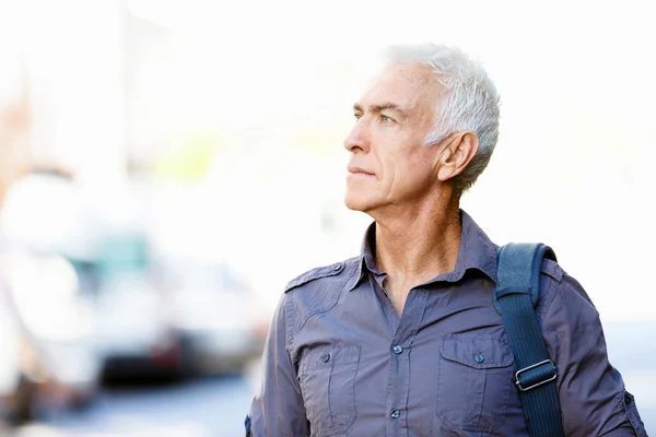 Handsome mature man outdoors — Stock Photo, Image