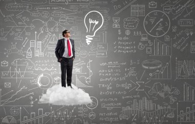 Kendine güvenen iş adamı. Kavram görüntü