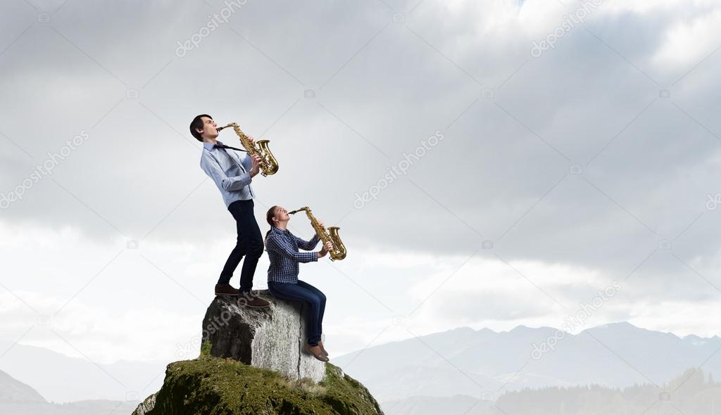 Musical duet. Concept image