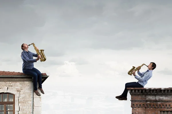 Hudební aplikace duet. Koncepce obrázek — Stock fotografie