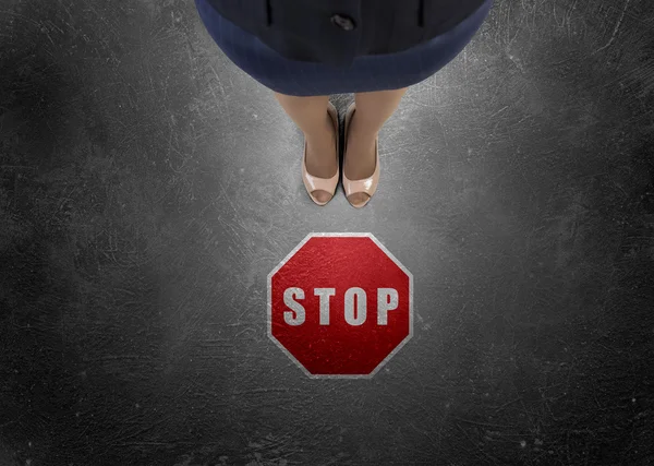 Pare aqui. — Fotografia de Stock