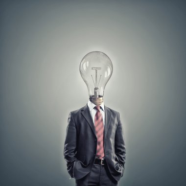 Parlak kafa. Kavram görüntü