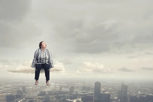 Stout woman. Concept image — Stock Photo, Image