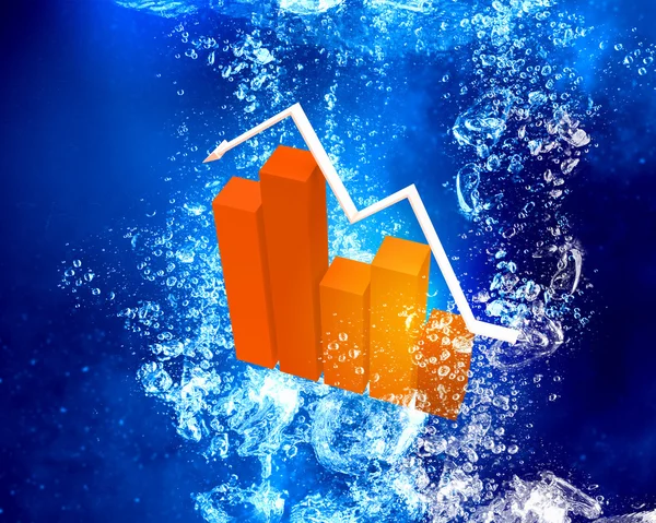 Gráfico debaixo de água — Fotografia de Stock