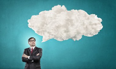 Düşünceli bir iş adamı. Kavram görüntü