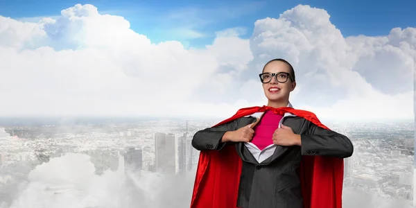 To be super woman takes strength — Stock Photo, Image