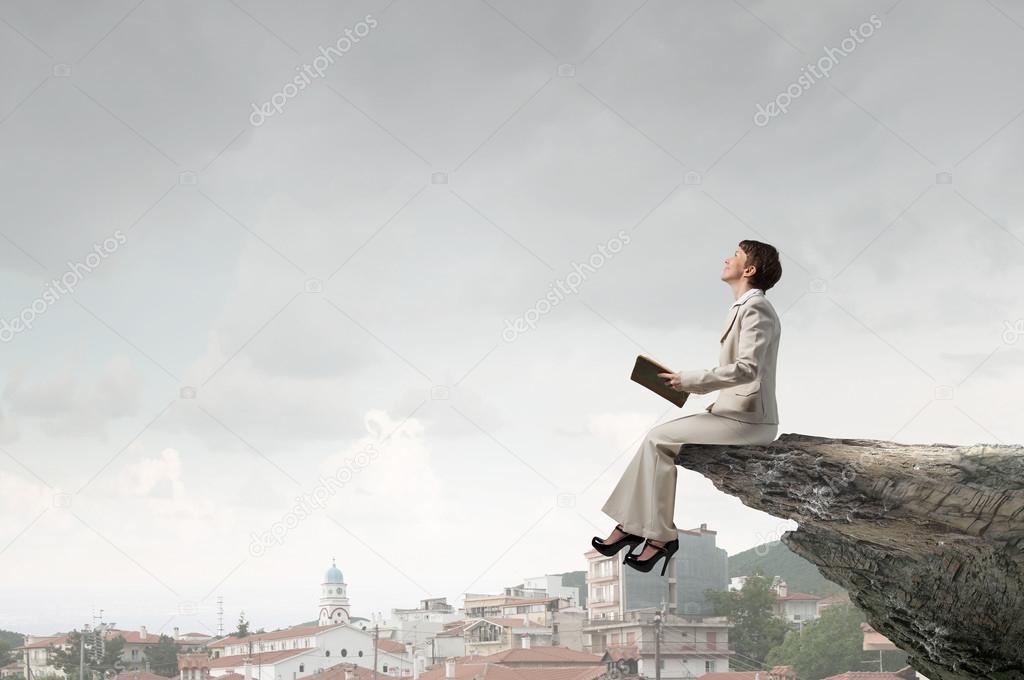 Woman with book