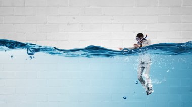 Dalış iş adamı. Kavram görüntü