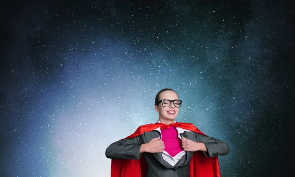 To be super woman takes strength — Stock Photo, Image