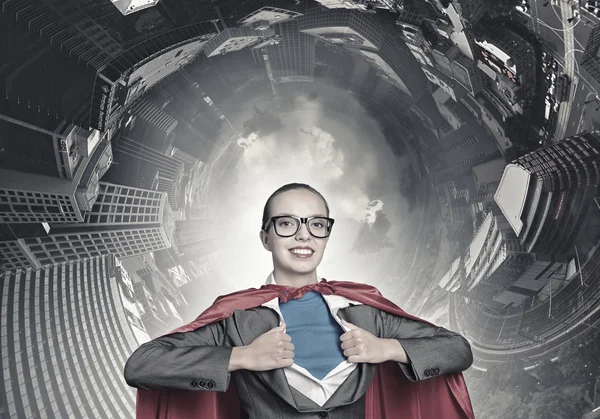 To be super woman takes strength — Stock Photo, Image