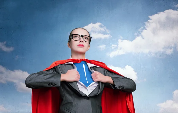 To be super woman takes strength — Stock Photo, Image