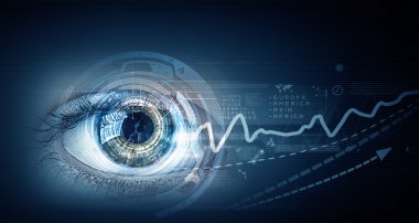 Göz tarama. Kavram görüntü. Kavram görüntü