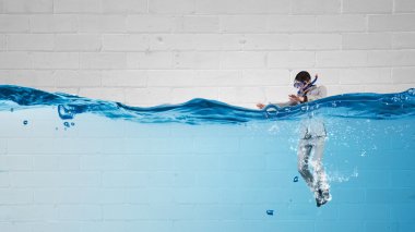 Dalış iş adamı. Kavram görüntü