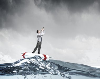 İş adamı oyun boru