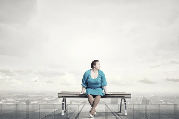 Problema de sobrepeso. Imagen conceptual — Foto de Stock