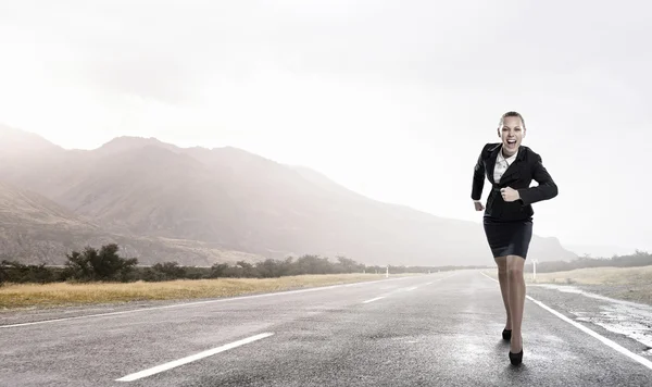 Ela está pronta para competir. — Fotografia de Stock