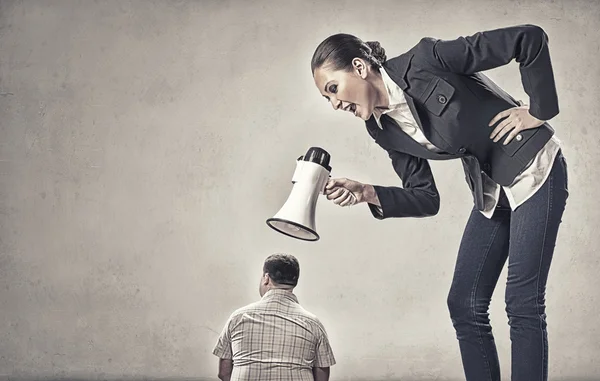 Aggression and humiliation in communication — Stock Photo, Image