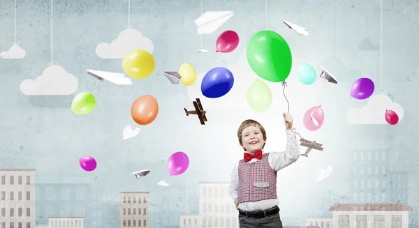 Niño con globo — Foto de Stock