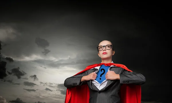 Ser súper mujer toma fuerza — Foto de Stock