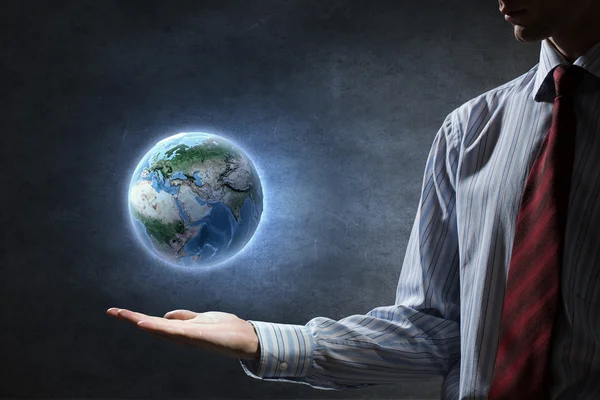 Whole world in hands — Stock Photo, Image
