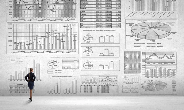 Datos del informe de comercialización — Foto de Stock