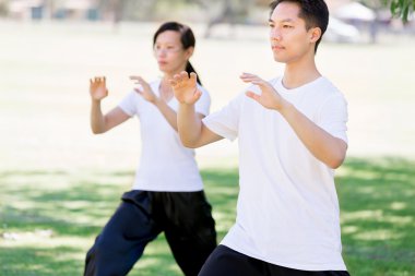 İnsanlar Park Thai chi