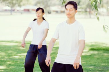 İnsanlar Park Thai chi