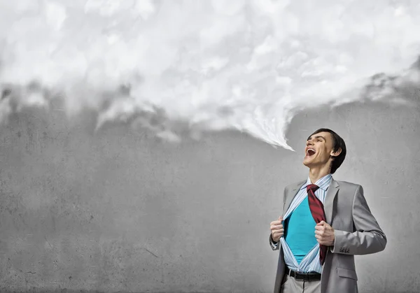 Superhombre de negocios decidido — Foto de Stock