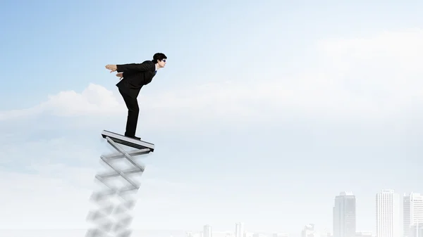 Fez um grande salto na carreira. — Fotografia de Stock