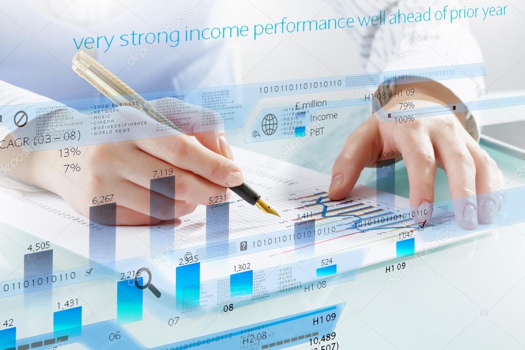Financial analysis and forecast Stock Photo by ©SergeyNivens 92630734