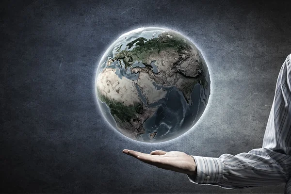 Whole world in hands — Stock Photo, Image
