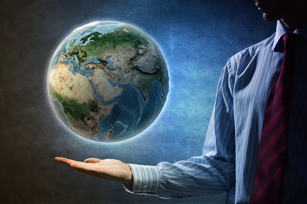 Whole world in hands — Stock Photo, Image