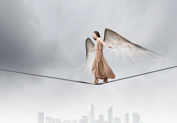 Înger fată în rochie — Fotografie, imagine de stoc
