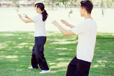 İnsanlar Park Thai chi