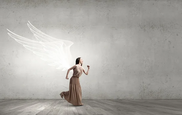 Angel chica en vestido — Foto de Stock