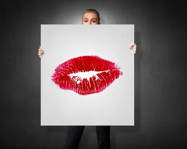 Rossetto rosso bacio — Foto Stock