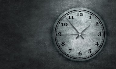 Zaman kavramı çimento duvar